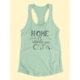 thumbnail image 3 of Home Is Where Your Cat Is Racerback Tank Women -Image by Shutterstock, Female XX-Large, 3 of 4