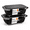 Black-2PC, variant on Black-2PC 2-Pack XL Collapsible Food Storage Prep Tub with Stainless Steel and Locking Lid