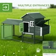 thumbnail image 4 of ZephyPaws Chicken Coop for 4-6 Chickens,Outdoor Wooden Hen House Poultry Pet Hutch for Backyard wIth Run Cage & Nesting Box,Green, 4 of 6