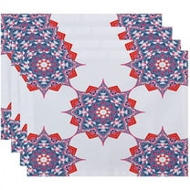 Simply Daisy 18" x 14" Rhapsody Geometric Print Placemats, Set of 4
