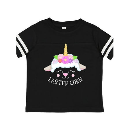 

Inktastic Easter-Corn Cute Lamb with Unicorn Horn and Flowers Gift Toddler Boy or Toddler Girl T-Shirt