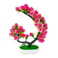 thumbnail image 2 of SPRING PARK Artificial Rose Flower Tree Plant Potted Bonsai Home Outdoor Wedding Garden Wall Decor, 2 of 6