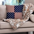 thumbnail image 4 of Miwamany 4th of July Pillows , Independence Day Throw Pillows Outdoor Memorial Day American Flag Stars Patriotic Decorative Cushion for Bed Couch Sofa Home Decor 13.8in, 4 of 5