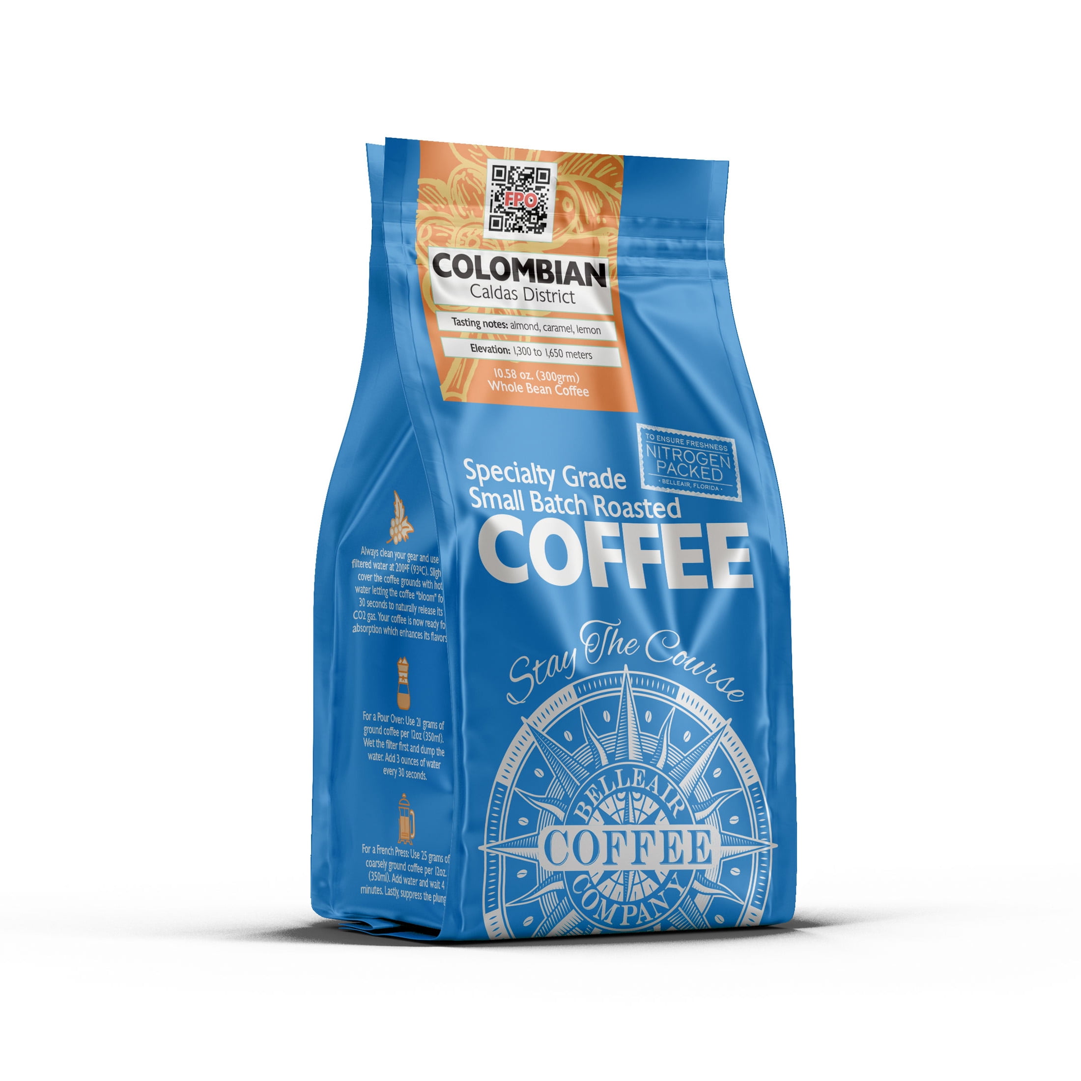 Belleair Coffee Company - Colombia City Roast Whole Bean