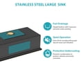 thumbnail image 6 of 33 Inch Gold Undermount Workstation Sink 16 Gauge Stainless Steel Single Bowl Kitchen Sink, 6 of 12