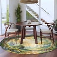 thumbnail image 4 of Watercolor Forest Round Rug 7ft Washable Circle Rugs Non Slip Spring Botanical Floral Large Area Rug Indoor Floor Carpet for Bedroom Kitchen Living Room Home Office Dining Room Nursery, 4 of 8