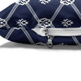 thumbnail image 4 of Geometric Pet Bed, Ornamental Nautical Themed Image with Marine Motifs Ropes Aquatic Elements, Resistant Pad for Dogs and Cats Cushion with Removable Cover, 24" x 39", Dark Blue White, by Ambesonne, 4 of 4