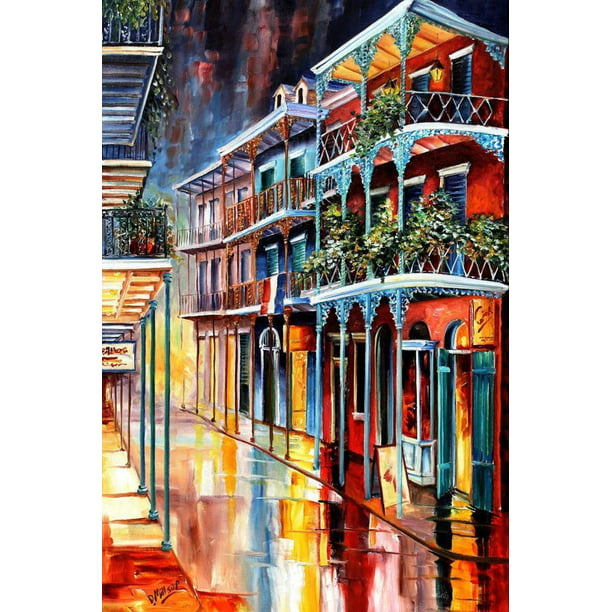 Sparkling French Quarter Colorful New Orleans Painting