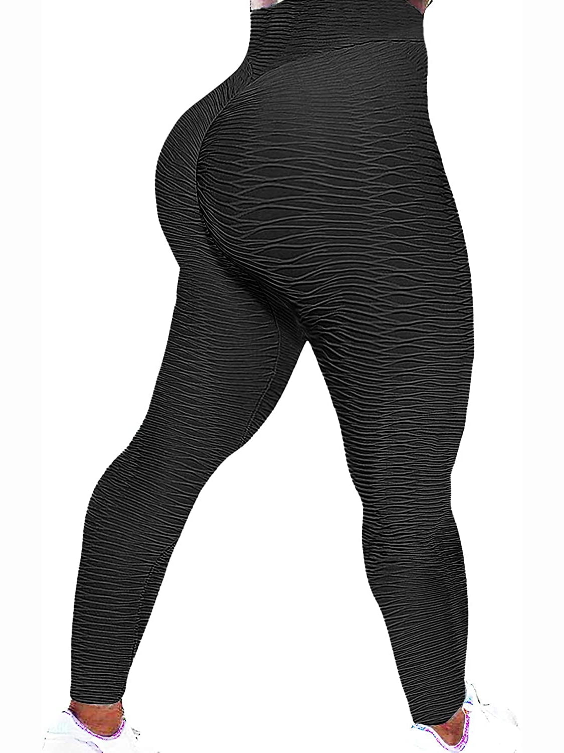 VASLANDA Women's High Waist Yoga Pants Tummy Control Slimming Booty Leggings Workout Running