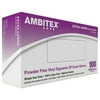 Ambitex Powder-Free Stretch Vinyl Exam Gloves, White, Box Of 100