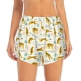thumbnail image 3 of Uemuo Leopard Print Pattern Women's Athletic Shorts High Waisted Running Shorts with Liner Pockets Gym Elastic Workout Shorts-Small, 3 of 9