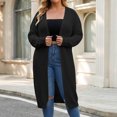 thumbnail image 4 of Gamivast Long Cardigan Sweaters for Women Plus Size Open Front Chunky Knit Lightweight Duster Outerwear Casual Fall Winter Tops Loose Fit Ribbed Cuffs Cozy Sweaters, 4 of 6