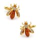 thumbnail image 1 of Gemelos de resina con alas de cristal para hombre, color amarillo abeja, 1 of 1