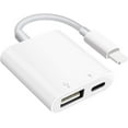 thumbnail image 1 of USB Camera Adapter with Charging Port,Portable USB Female OTG Adapter Suitable for iPhone iPad, iPad to USB Adapter Plug and Play Support Card Reader, 1 of 9