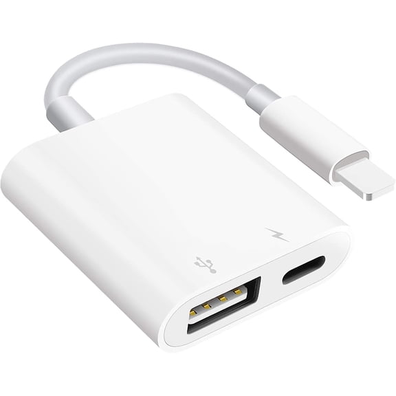 USB Camera Adapter with Charging Port,Portable USB Female OTG Adapter Suitable for iPhone iPad, Plug and Play Adapter for iPad Support Card Reader