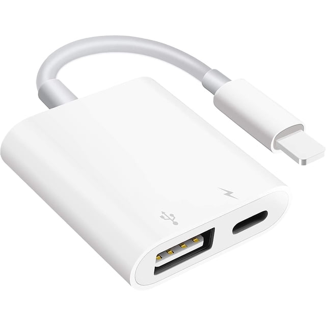USB Camera Adapter with Charging Port,Portable USB Female OTG Adapter Suitable for iPhone iPad, iPad to USB Adapter Plug and Play Support Card Reader