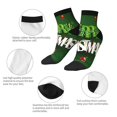 thumbnail image 5 of Fuzoiu Merry Christmas Print Adult Socks, Crew Moisture-wicking Socks, Unisex Cushion Crew Socks,Casual Sports Ankle Socks, 5 of 7