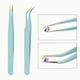 thumbnail image 2 of Juego de pinzas de acero inoxidable para extensiones de pestañas, para una depilación precisa y aplicaciones de belleza, con puntas rectas y anguladas, 2 of 4