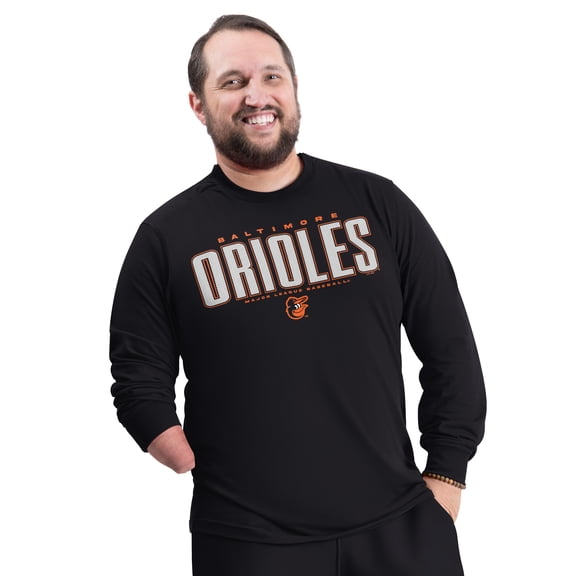 Men's G-III Sports by Carl Banks Black Baltimore Orioles Adaptive Long Sleeve T-Shirt
