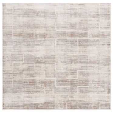 SAFAVIEH Whisper Terrence Abstract Area Rug, Beige/Light Beige, 6'7" x 6'7" Square
