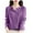 Purple, variant on Essentials Women's Sweater Button Down Crew Neck Cardigans Solid Open Front Long Sleeve Knit Fall Knitwear