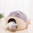 thumbnail image 4 of Soft Pet Bed For Cat Cave Products For Pets Perch Camas Para Gatos Sleep Cozy House Cats Tent Accessories Niche Chat Katzenbett ShopWise Round, 4 of 6