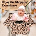 thumbnail image 3 of 2-in-1 Shopping Cart Cover for Babies Soft Padded Grocery Cart Cover for Baby Boy Girl - Yellow Leopard Texture Pattern, Soft Padded, Safety Harness - Protect and Comfort Your Baby While Shopping, 3 of 4