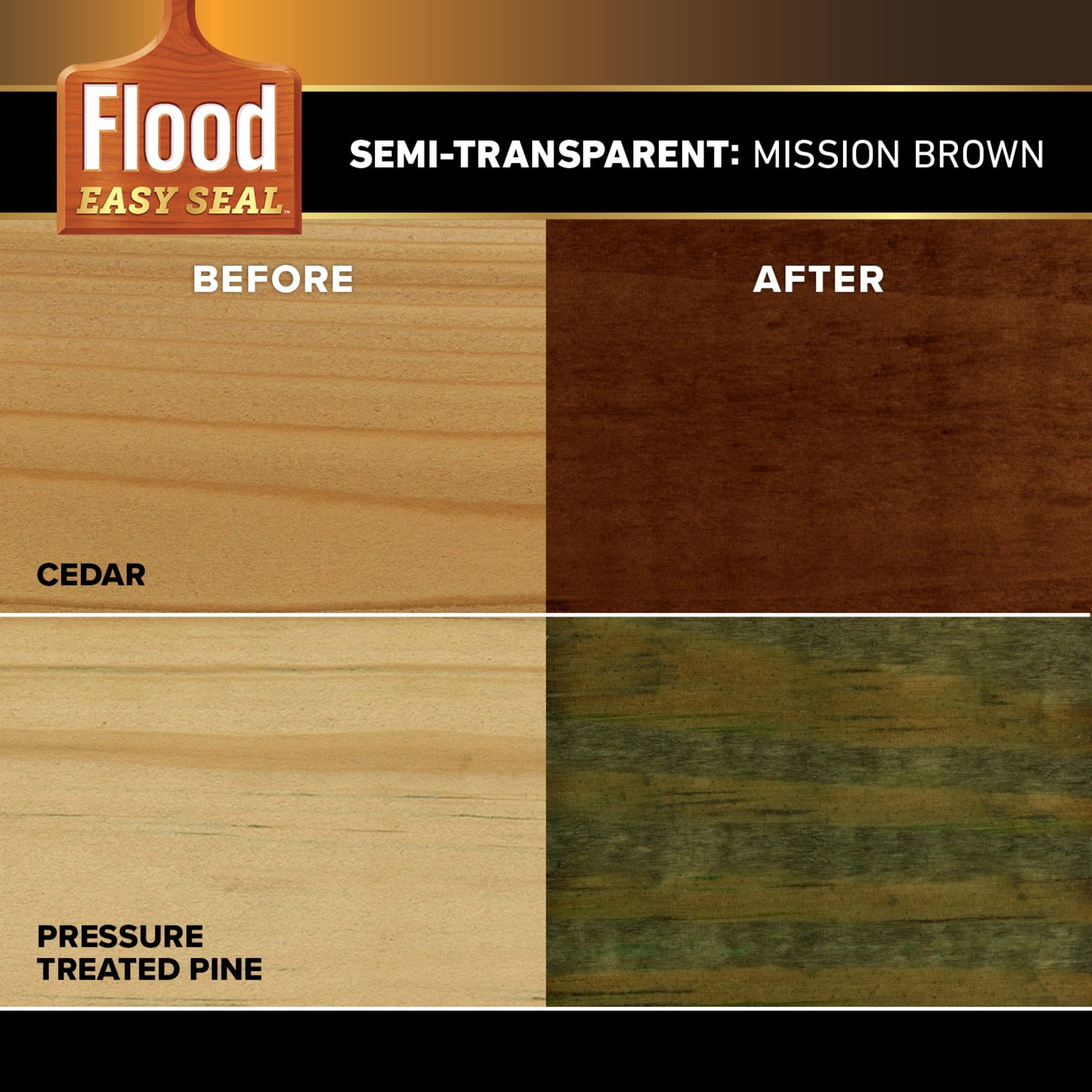 Easy Seal 1 gal. Mission Brown Semi-Transparent Exterior Wood Finish
