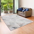 thumbnail image 6 of LR Home Martha Elryn Gray/Cream Contemporary Geometric Polyester Area Rug, 5'3" x 7'3", 6 of 6