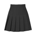 thumbnail image 1 of Jupe Patineuse Plissée Taille Haute pour Femmes, Jupe Courte Slim Unie Rose S, 1 of 4