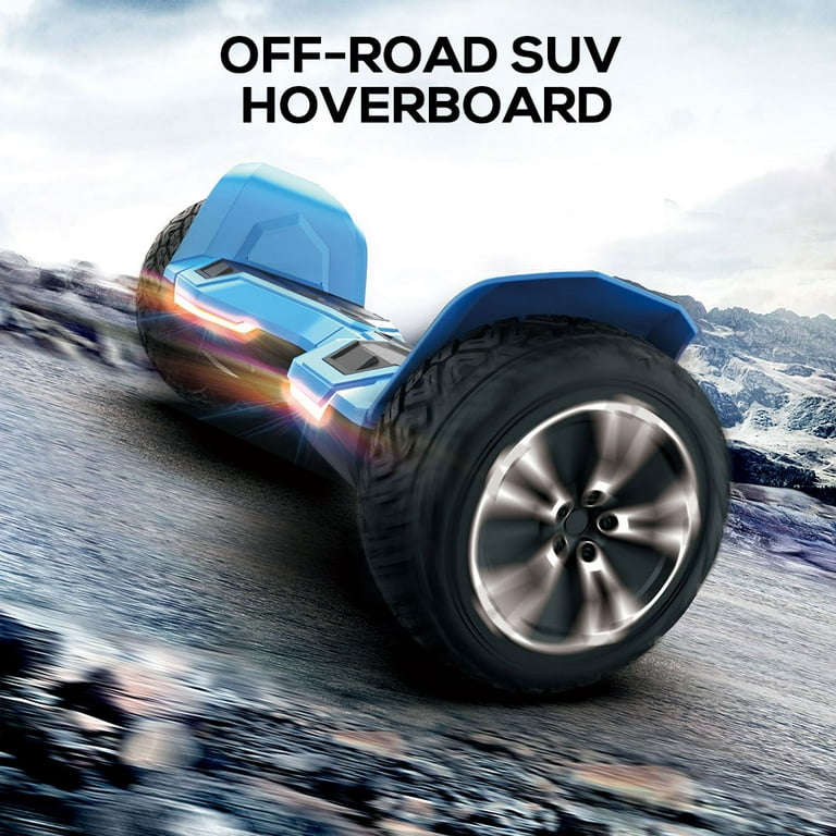 Warrior 8.5 inch 350W 2 off Road Hoverboard All Terrain Hoverboard with Bluetooth Speaker and LED Lights 10 mph Max Speed for Kids and Adults Max