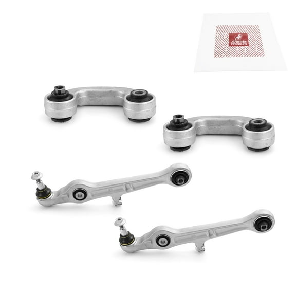 Metrix Premium Chassis Parts - 4 PC Front Lower Control Arm & Front Sway Bar Stabilizer End Link Kit Fits 02-09 Audi A4, A4 Quattro, 07-08 RS4, 04-09 S4, RK80524, K80842, K80843