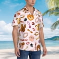 thumbnail image 5 of Xecao Cute Dog print Hawaiian shirt - a stylish short-sleeve button-down for men, perfect for casual beach and tropical outings., 5 of 9