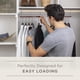 thumbnail image 5 of MORALVE Perchas para armario que ahorran espacio – Paquete de 4 organizadores de camisas de madera de haya europea con gancho giratorio de 360° – Perchas plegables para ahorrar espacio y organizar el, 5 of 5