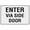 Warning Sign 4, variant on Entry (Arrow Right) Sign 8"x12" - Aluminum Tin Warning for Home Outdoor Garden, Weatherproof Directional Decor for Entrance