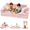 Pink, variant on Semoprus Modular Kids Play Couch, 12Pcs Kids Sofa for Playroom Bedroom Living Rooms Toddler Sofa for Inspiring Child Creativity, Children Creative Convertible Foam Sofa, Pink