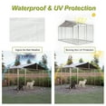 thumbnail image 4 of Mulinsonfly Heavy-Duty Outdoor Dog Kennel 157.2" x 90" x 91.2" with Lockable Door & Waterproof Roof for Yard & Farm, 4 of 8