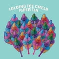 thumbnail image 4 of 10" Folding Ice Cream Paper Fan - 12 Pieces of Accordion Style Multicolored Assortment - Perfect for Treat Shops, Festivals, Birthday, School Events, Novelties, Party Favor and Supply, 4 of 6