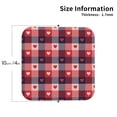 thumbnail image 2 of Vsdgher Heart Plaid Leather Coasters for Drinks, Durable Drink Coasters 4 Set for Tabletop Protection, Luxurious Home Décor and Housewarming Gift ( {designName})Square, 2 of 6