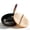 Hammered Wood Lid, variant on Uncoated Thick Iron Pot, Japanese Cast Iron Pan with Lid, Hand Forged Durable Rust Resistant Cookware for Kitchen