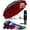 Black-Red, variant on Travel Umbrella, Windproof up to 70 mph, Auto Open Close, Compact, UPF 50+, Fits Backpack