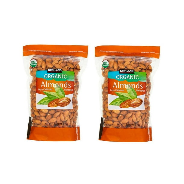 Kirkland Signature Organic Almonds, 1.7 lbs 2PK