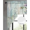 thumbnail image 3 of Spring Rose Kitchen Swag Valances for Windows, Floral Leaves Botanical Rustic Wood Board Swag Valances Curtains for Living Room, Rod Pocket Window Treatments for Bathroom, Bedroom, Cafe, 56"x36", 3 of 6
