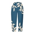 thumbnail image 5 of Women's Capris Pants Casual Tie Elastic Waist Print Trousers with Pocket Loose Harem Hem Fashion Bottoms, Multicolor, L, 5 of 5