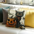 thumbnail image 3 of BANET Halloween Pillow Covers, Witch’s Leg Pumpkin Happy Halloween Pillows Decorative Throw Pillows Cases Outdoor Fall Pillows Halloween Decorations for Home Couch Decor 22x22in, 3 of 5