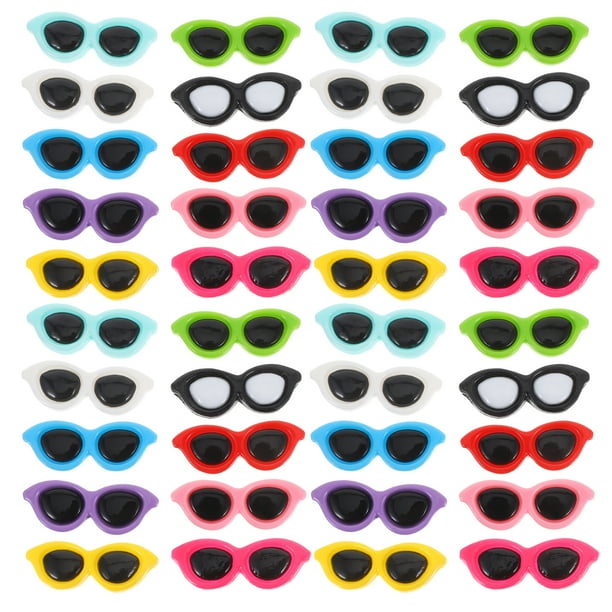 ColoMX 60 dijes de resina para gafas de sol (a granel) para fundas de teléfono DIY: mini dijes de base plana para decorar celulares, hacer joyas y manualidades de scrapbooking.