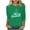 01 Green, variant on Weiqiqre Fall Outfits for Women Casual 3/4 Sleeve T-Shirts Loose Round Neck Christmas TreesTunic Tops Basic Tees Blouses