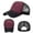 Red, variant on Multicolor Low-Profile Adjustable Snap Back Breathable Beach Baseball Cap Polyester Curved Bill Mesh Back Retro Classic Colorblock Snapback Baseball Cap for Men and Women One Size