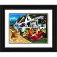 thumbnail image 1 of West, Ronald 24x19 Black Ornate Wood Framed with Double Matting Museum Art Print Titled - The Picnic, 1 of 4