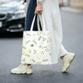 thumbnail image 6 of YFYANG Reusable Cotton Canvas Tote Shopping Bag, Cute Graffiti Washable Portable Grocery Bag for Daily Travel, 6 of 8